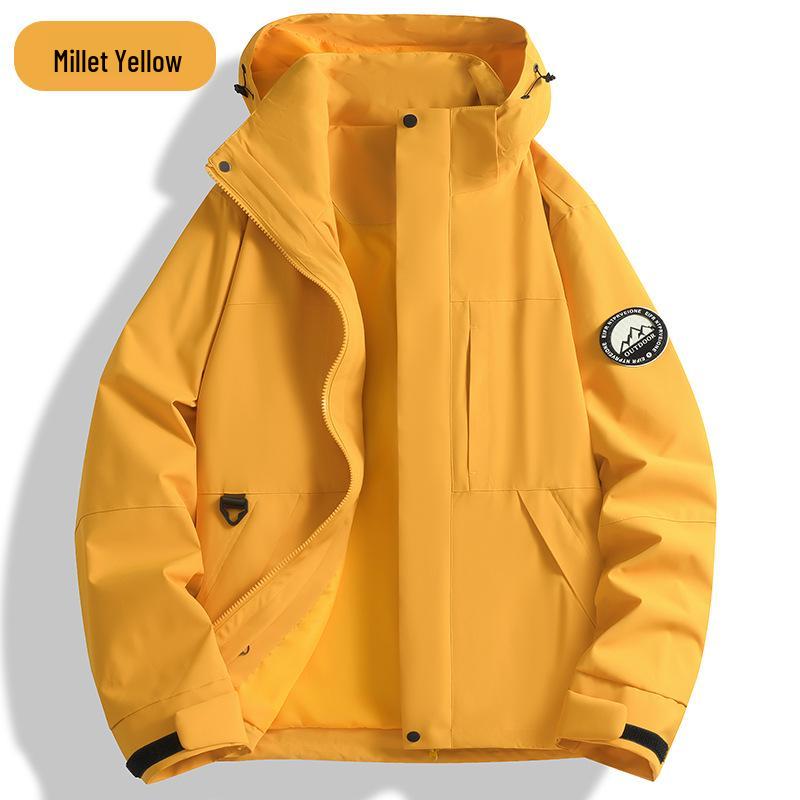 Men's Hooded Detachable Ski & Mountaineering Jacket for Outdoor Adventures