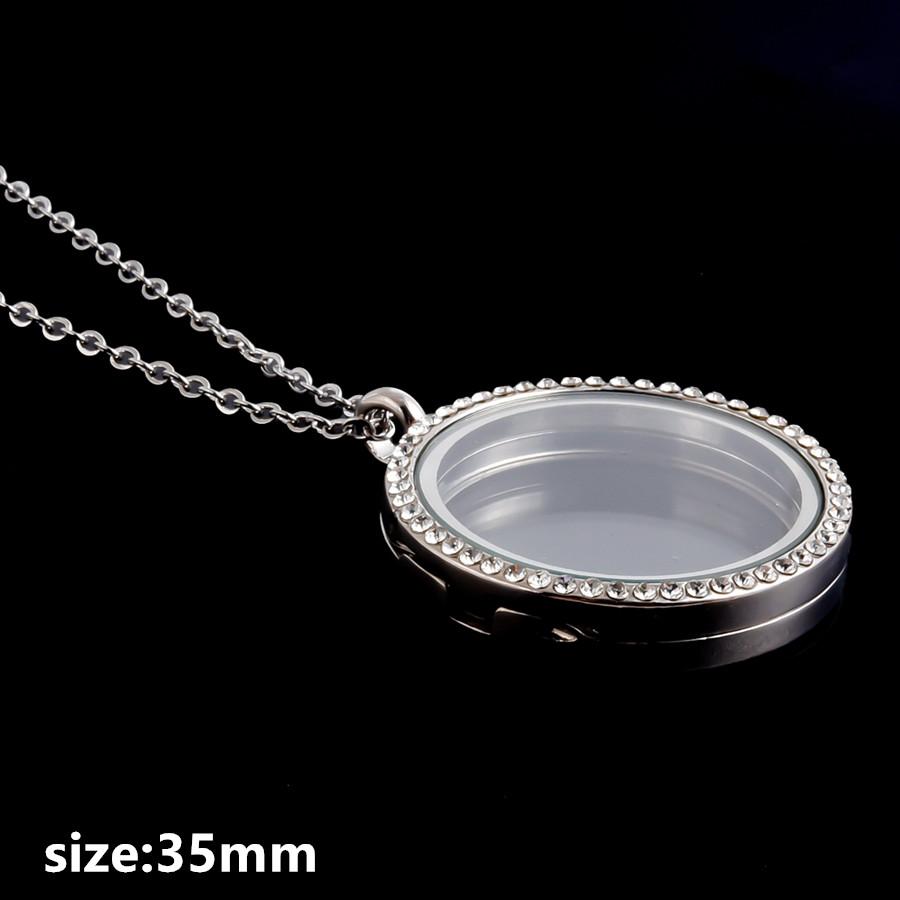 Kovový Kulatý Lesklý Skleněný Magnetický Medailonek Náhrdelníky Pro Ženy Muže Doplňky Paměť DIY Plovoucí Fotografie Dárek 60cm o Řetízek