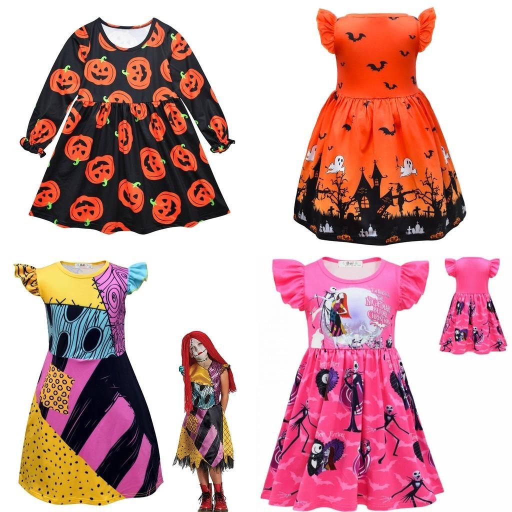 Girls Princess The Nightmare Before Christmas Dress Halloween Cosplay Skirt