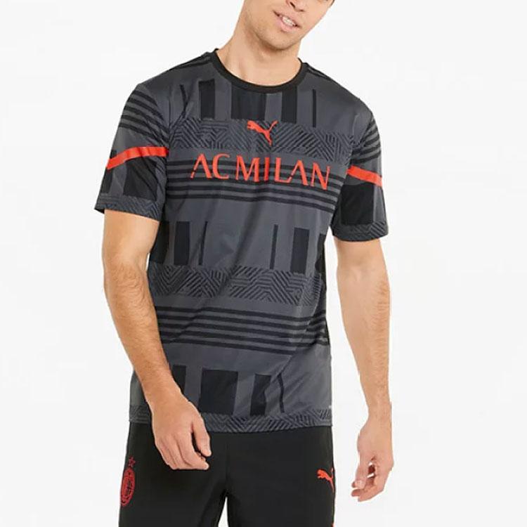Puma AC Milan Round Neck Short Sleeve Soccer Jersey Men Tops Black 765053-04