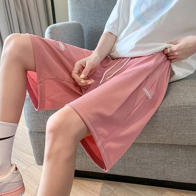 Hochtaillierte dünne Eisseide lässige Shorts für Damen in Damen Sommer neu locker weites Bein Übergröße dick Fünf-Punkt-Sporthose für Damen