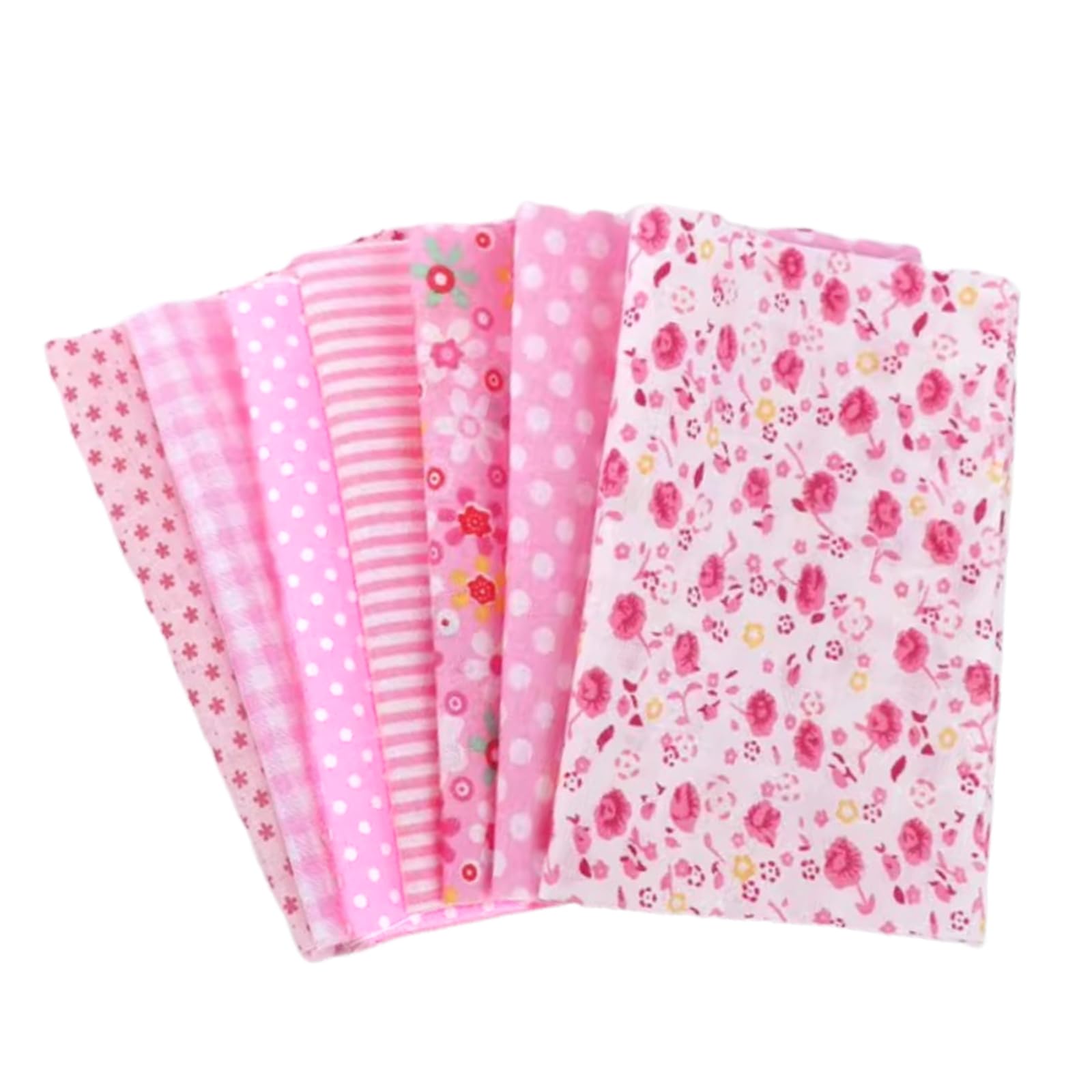 

Samcos Тканина Печворк з квітковим малюнком Нарізка для DIY Маленький домашній декор Набір з 7 візерунків, 5050см, Тканина, Полотно, Бавовна, Рукоділля, Ручна робота, Квітковий, Квітковий, рожевий