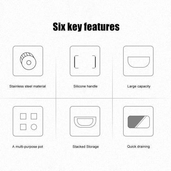 Över Diskho Durkslag Rostfritt Stål Finmaskigt Sil med Utfällbart Gummihandtag Ovalt Durkslag för Köksavrinning Silning av Frukt