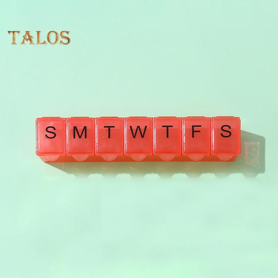 Cutie compartimentată pentru pastile 7 grile Săptămânal Copertă transparentă Data tipărită Rezistent la praf Rezistent la umiditate Organizator portabil de călătorie în aer liber pentru tablete Medicina