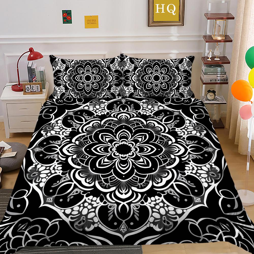 

Комплект постельного белья с 3D принтом Мандалы, роскошное украшение для спальни, комплект пододеяльников для подростков королевского размера EU Single 135x200cm