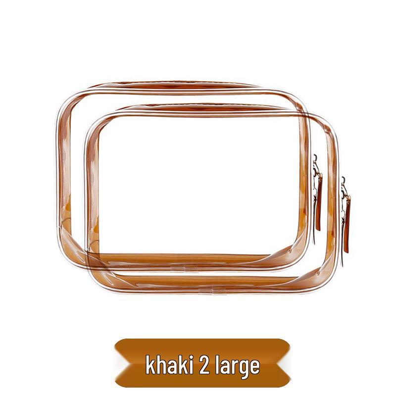 Large Capacity Waterproof Transparent Makeup Bag - Portable Toiletry Organizer for Travel