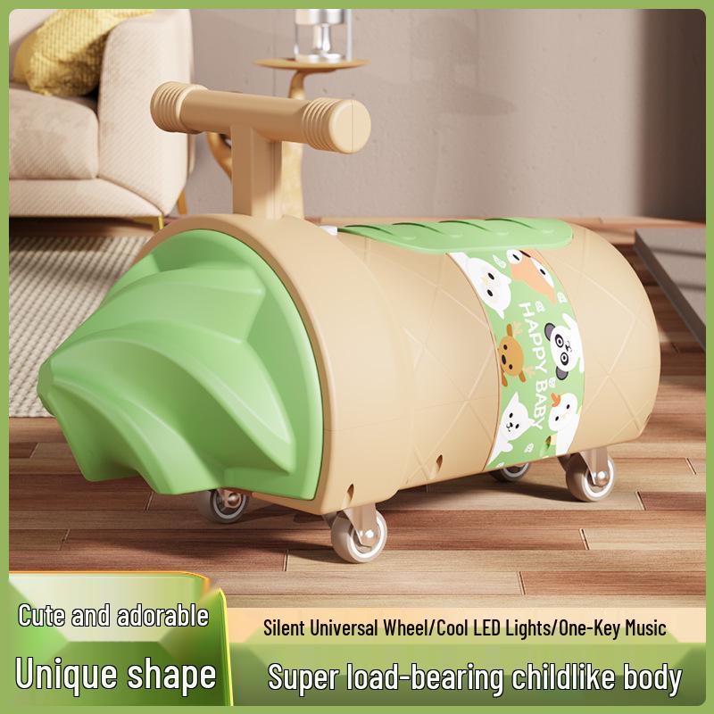 

Kids Ice Cream-Themed Four-Wheel Twist Scooter with Music, Lights, and Silent Wheels