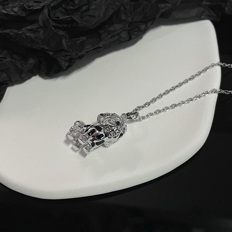 Dark Wind Personalized Dog Necklace Niche Design French High-End Clavicle Chain Fashion Women'S Jewelry