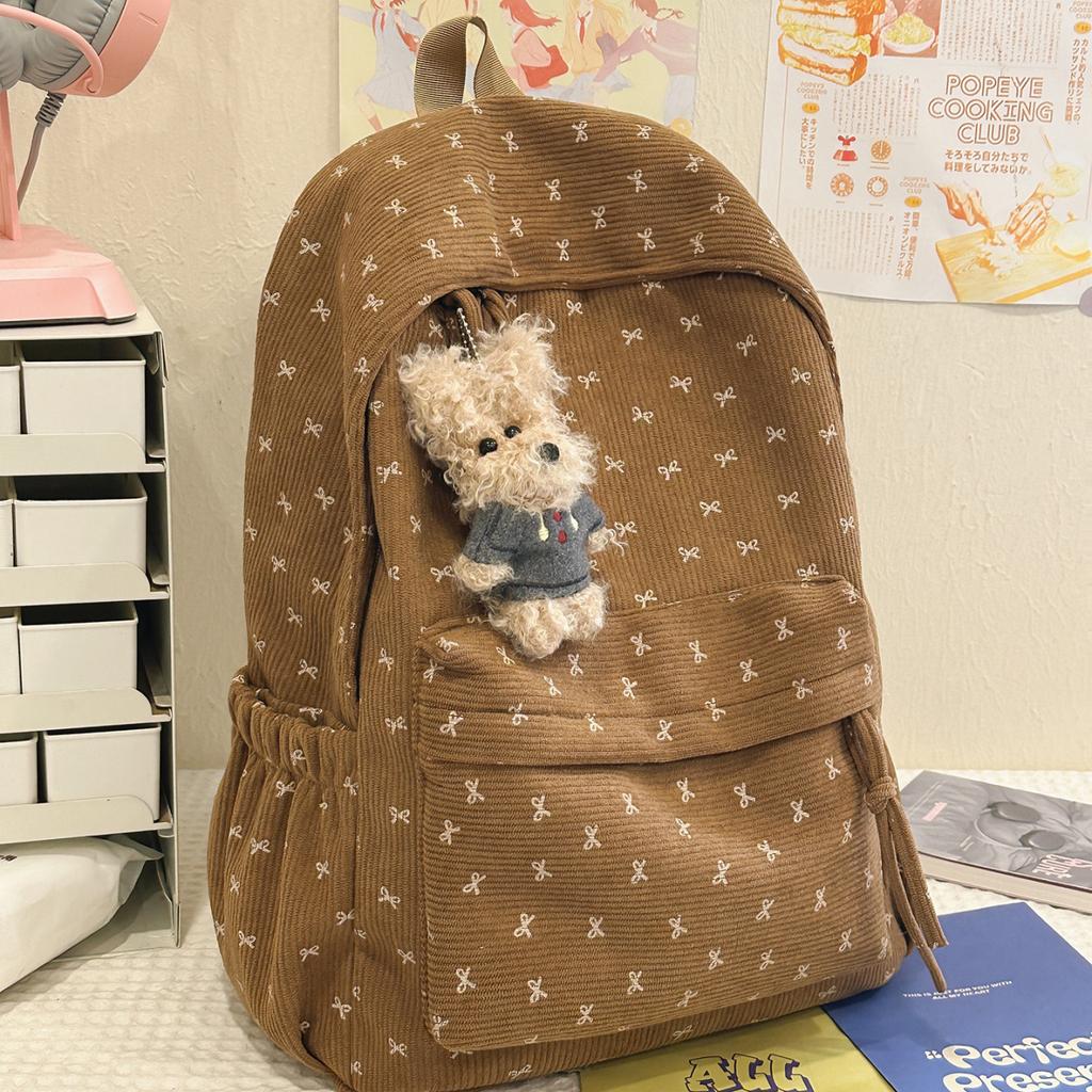 Schoolbag spring new Korean ins sweet wind bow girl heart travel backpack high value middle school backpack