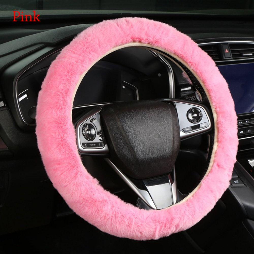 Soft Fur Steering Wheel Protector Cover Warm Car Glove Cover Winter Car Accessories