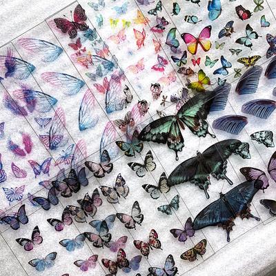 5 Bögen für Schmetterlingsaufkleber, Nagelkunst-Dekorationen, Kristall-Epoxidharz-Formfüller, DIY-Bastelarbeiten, Schmuckherstellung, Füllungen