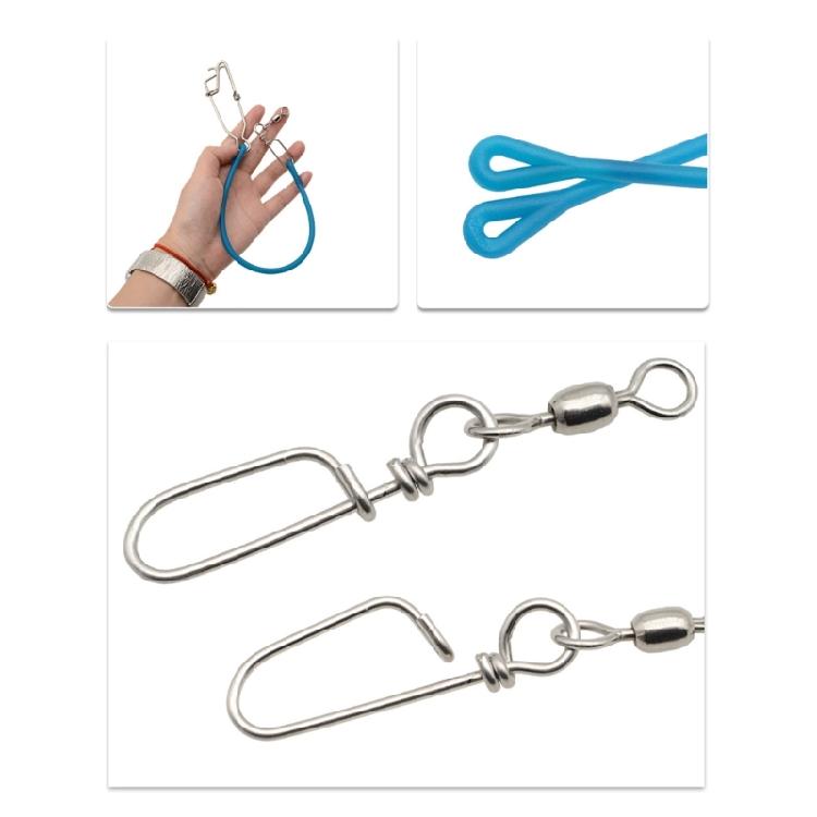 Attrezzatura da Pesca in Acqua Profonda Girelle con Corpo Elastico Ammortizzatori con Design a Doppio Moschettone Resistenza alla Corrosione per Acqua Salata