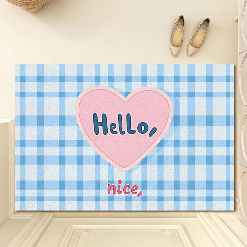 Cartoon Cute Entry Mat Entry Carpet Home Entryway Durable Floor Mat Dirt Dirt Mat Silk Ring Mat