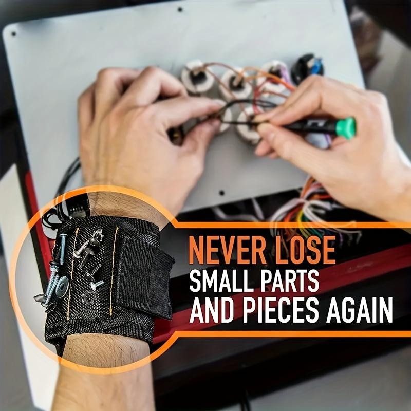 Magnetic Wristband for Screws, Nails, Bolts & Drill Bits - Unique Support Design - Perfect Gift for Handyman, Electrician, Car Repair
