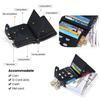Men's Genuine Leather RFID Anti-theft Wallet with Money Clip and Multi-card Slots