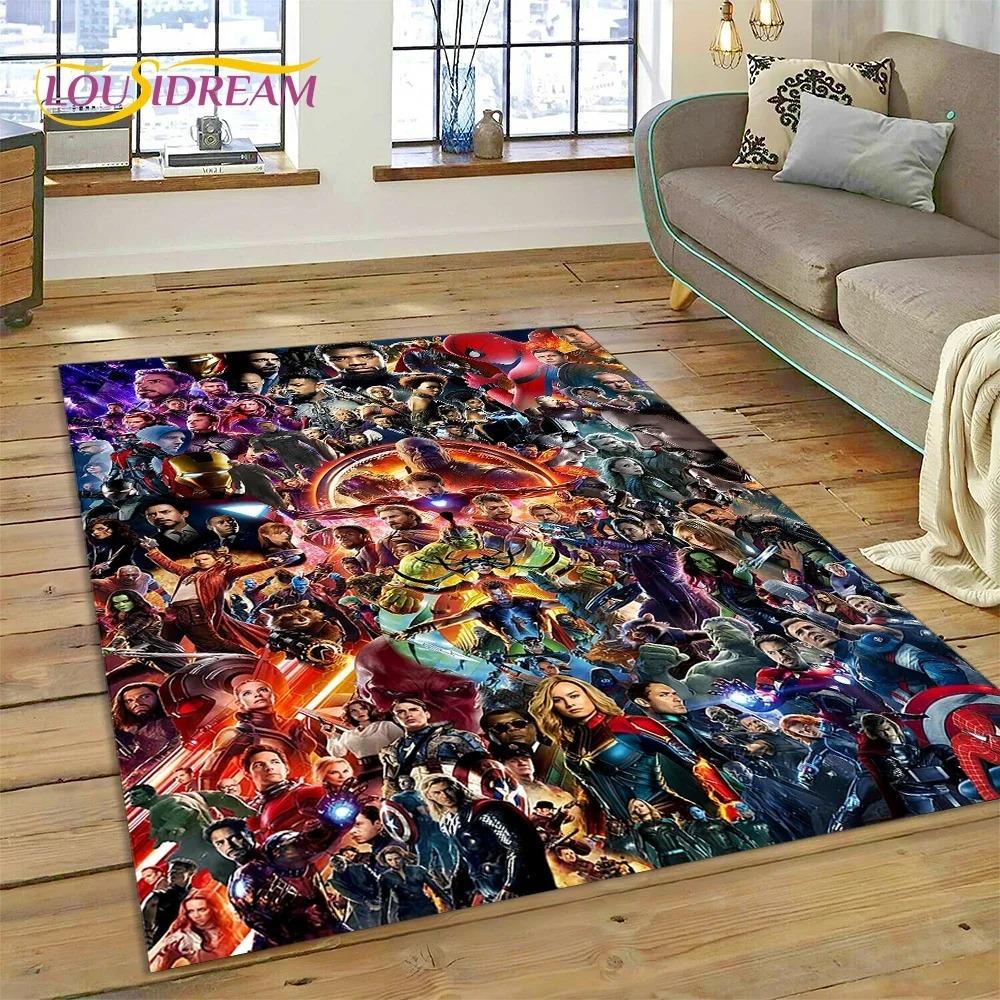 Spider Man Carpet Superhero Marvel Avengers Cartoon Rug Bedroom Living Room Sofa Kids Large Home Decor Entrance Floor Mat