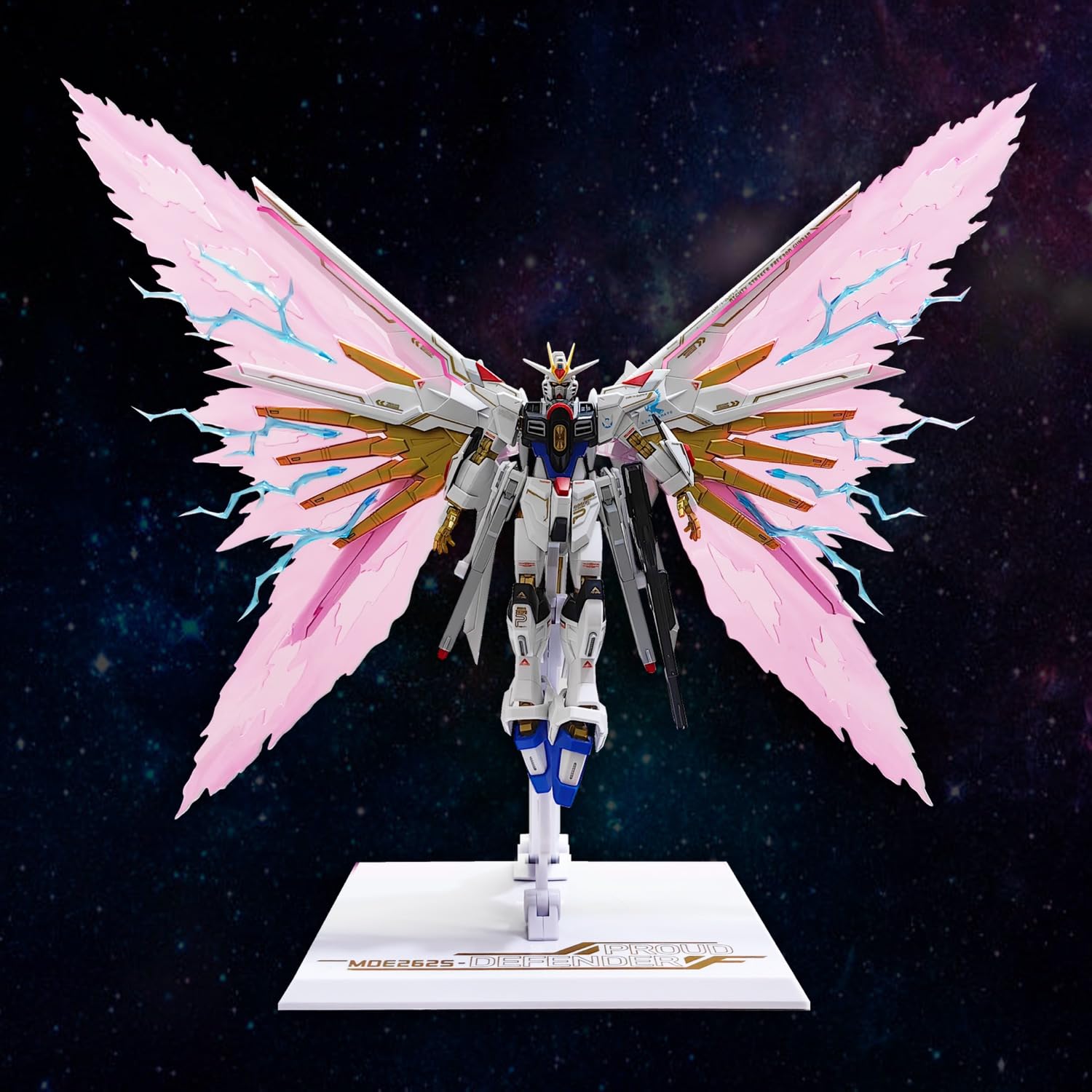 

HG 1/144 Mighty Strike Freedom Gundam Wings of Light 3D Effect (Clear) + Action Base [Item]