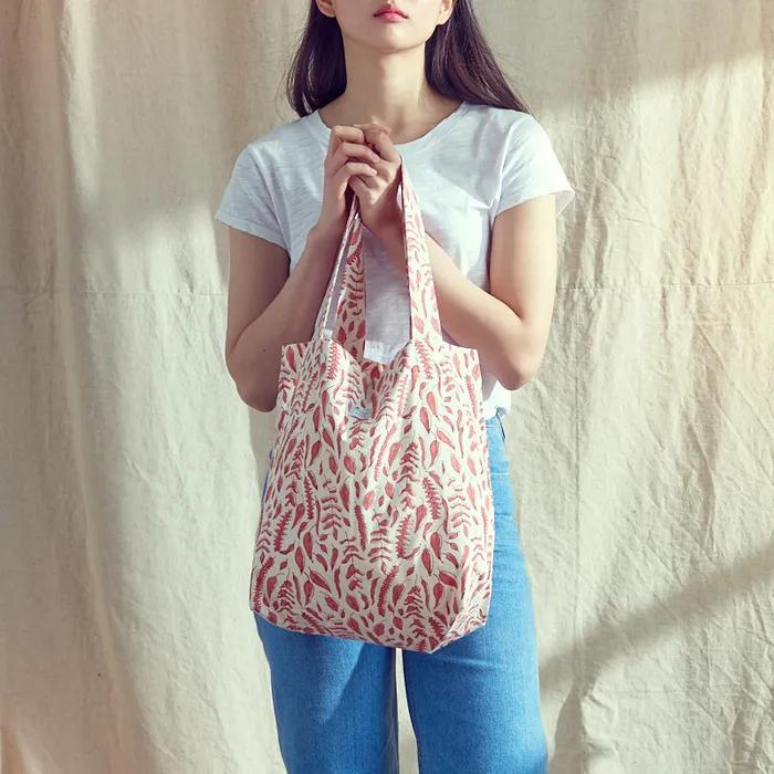 Botanical Eco Bag B_Coral Pink