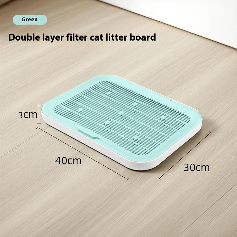 Двухслойный фильтрующий коврик для кошачьего туалета с функцией фильтрации, противоскользящий, большого размера, двухслойный фильтрующий коврик высшего класса, товары для питомцев