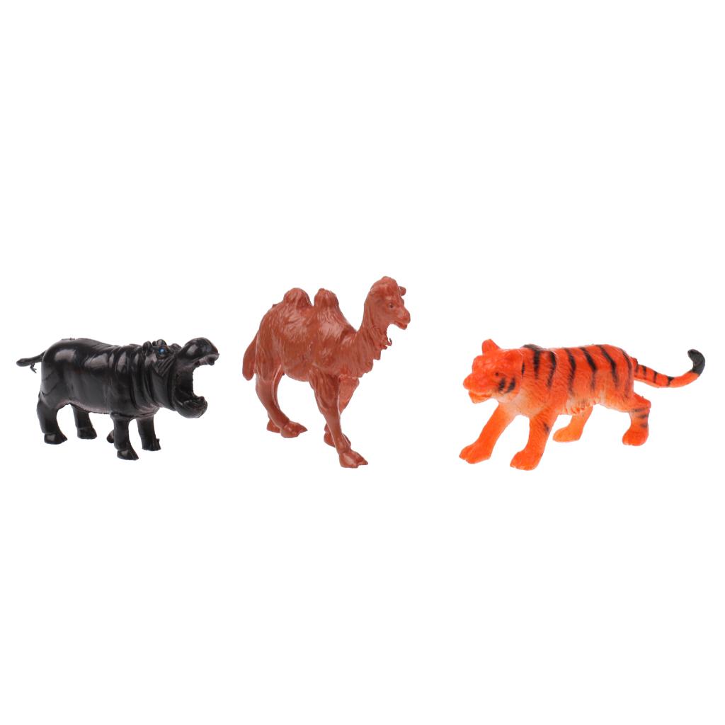 Animals Figure Toy Animal Rubber Model Educational Toys Playset Of 8/10/12pcs
