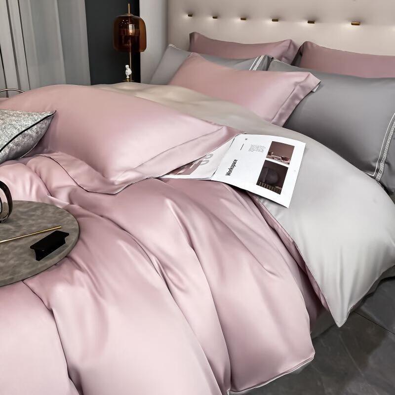 PLOVER Tencel Satin 4-Piece Bedding Set