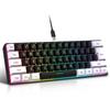 Portable 61 Keys Wired Mini Mechanical Keyboard K61 Ergonomic Quiet Keyboard for PC Office Home Gaming