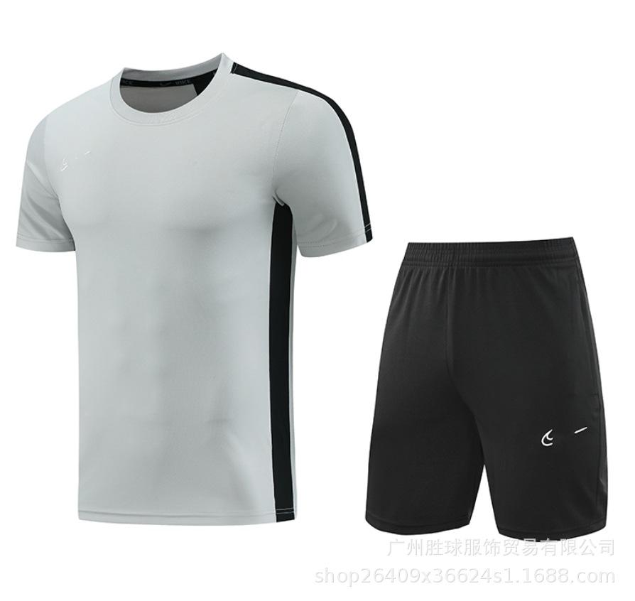 Nk Tuta da Allenamento Pantaloncini a Maniche Corte Casual, Maglia da Calcio, Maglia di Classe, Maglia Sportiva Fitness da Corsa per il Commercio Estero