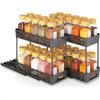 2 Packs Pull Out Spice Rack Organizer for Cabinet Slide Out Spice Racks Organizer Easy To Install Spice Cabinet Organizers 4.33