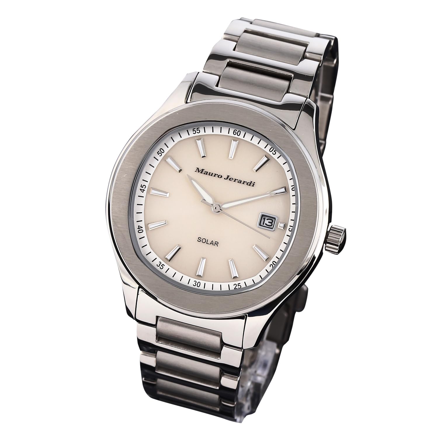 

3 ATM water resistant watch [Mauro Gerardi] Solar-powered, all-stainless steel, men s MJ053-3
