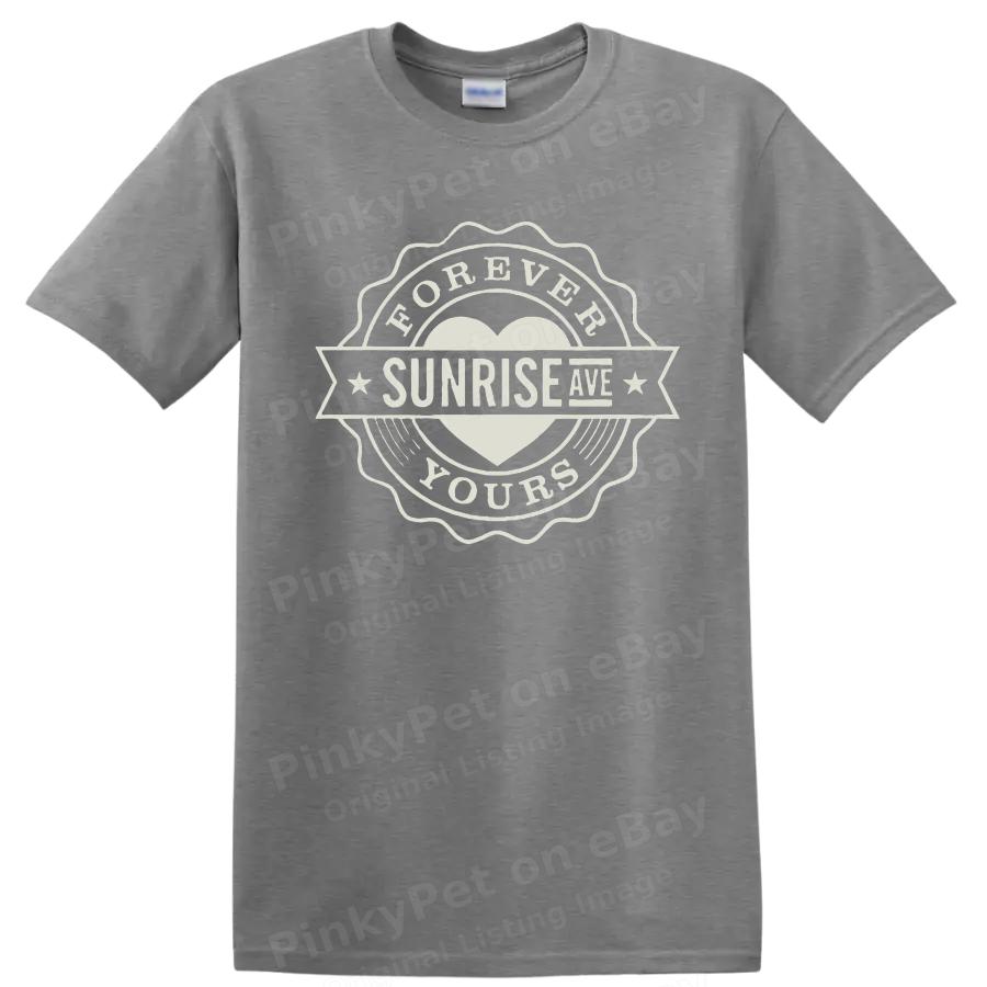 Sunrise Heart Forever Yours Vintage Logo T Shirt Retro Graphic Tee