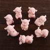 Model Pink Pig Naughty Toy Micro Landscape Decoration Pig Miniature Resin Craft Dollhouse Accessory
