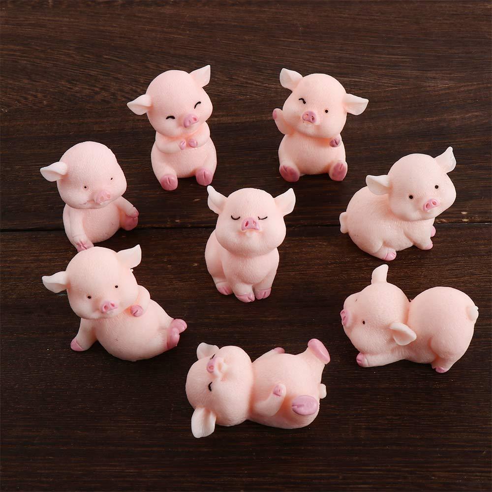 Spielzeugtier-Statue Freches Schwein Miniatur Puppenhauszubehör Mikrolandschaftsdekoration Harzhandwerk
