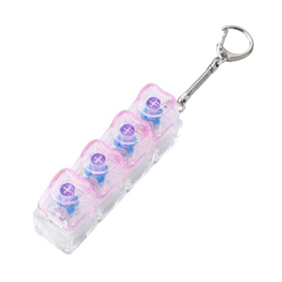 Keyboard Fidget Toy Realistic Clicking Sound Keychain with Compact Keyboard Design Stress Relief Key Chain Bag Accessories