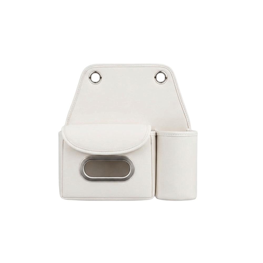 With Cup Holder Rear Seat Storage Bag PU Leather Car Tissue Box Rear Storag