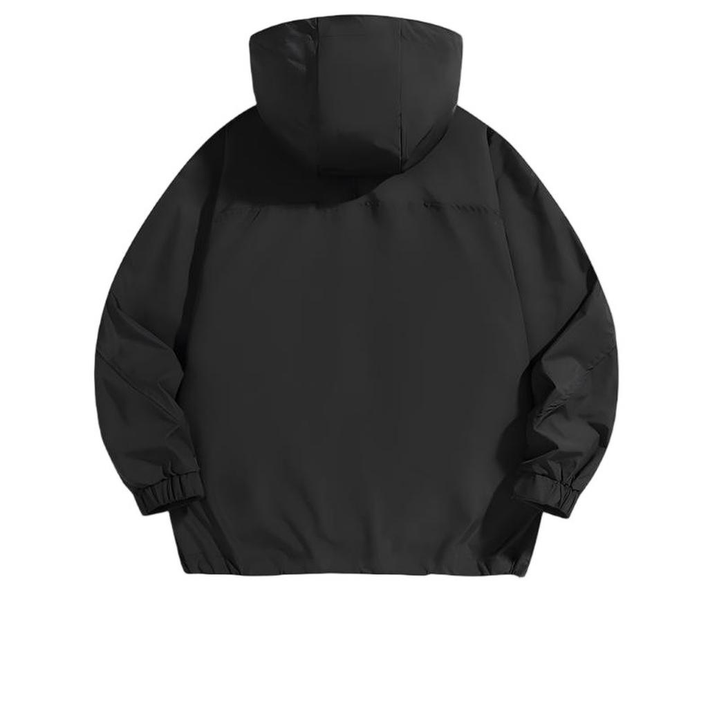 Men's Family Outdoor Leisure Sports, Hooded Ski-wear, American Loose Hooded Windbreaker Coat