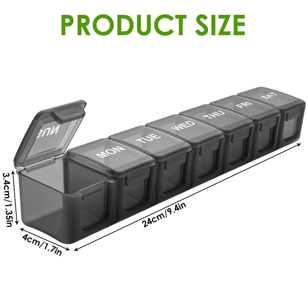 Pill Organizer Box AM PM Pill Distribution Container Portable Travel Tablets Vitamins Medicinel Cases Box Fish Oil/Supplements