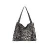 Leopard Twill Cotton Big Bag (Black)