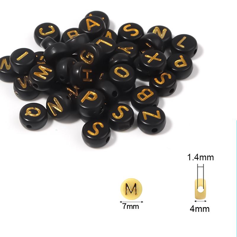 100pcs/Lot Mixed Round Flat Acrylic Letter Beads Alphabet Digital Cube Loose Spacer Beads For Jewelry Making Diy Bracelet