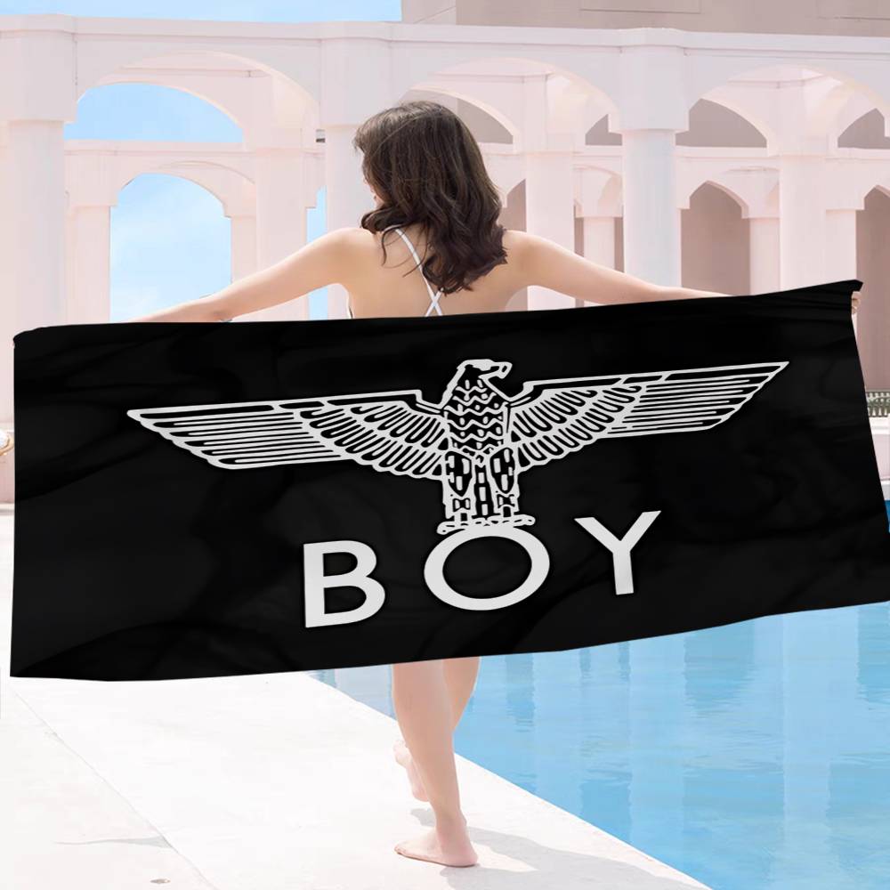 Classic B-Boy L-London Logo Anime Beach Swimming Towel Soft Absorbent Washcloth Children's Gifts for Kids Travel Camping Gym