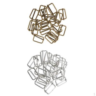 40 Pieces DIY Metal Slide BuckleS Connector For Bag Strap Crafts Accessories