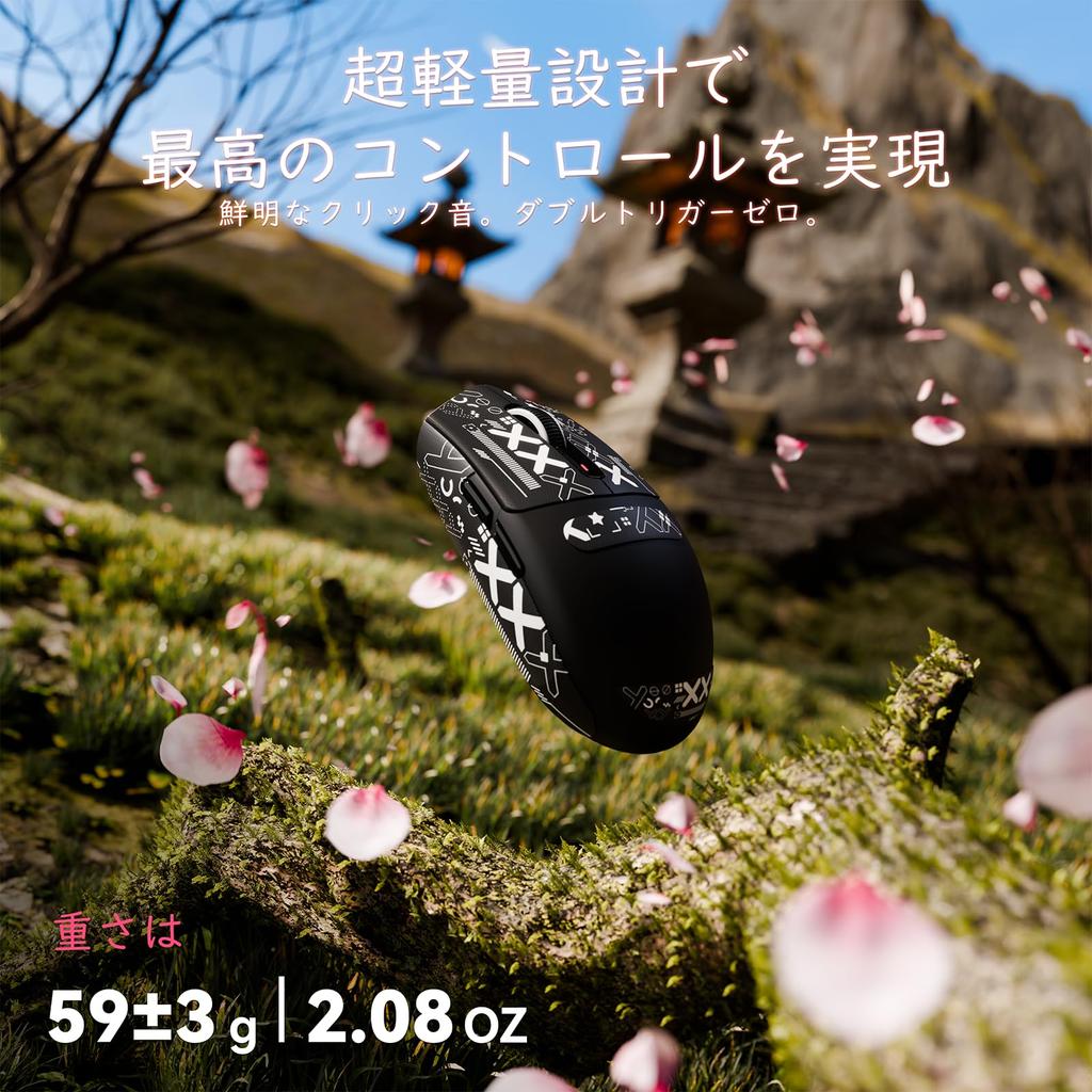 ATTACK SHARK G3 Wireless Gaming BK52820 25000 PAW3311 3 Modes Programmable 500mAh 80 Micro 40G DIY Stickers For Gaming and Office Use Mouse,