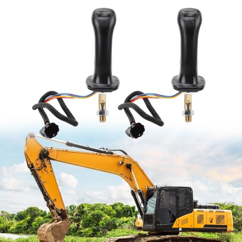 Palanca de Joystick de Aluminio de 3 Botones Diseñada con Precisión para Vehículos de Construcción Accesorio de Actualización para Sistemas Hidráulicos