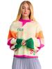 2025 Winter Floral Color Block Knit Pullover for Women - Warm European & American Fashion Sweater