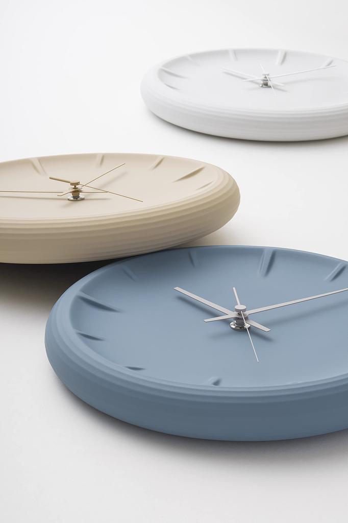 Lemnos Wall Clock Analog Porcelain White Relief WH Lemnos Diameter 274mm x Thickness 40mm RF22-06