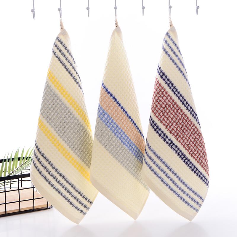 70X140Cm Thickened 100%Cotton Bathtowel Premium Striped Waffle Towel Adultkids Home Super-Soft Absorbent Not Shedding Hair Towel