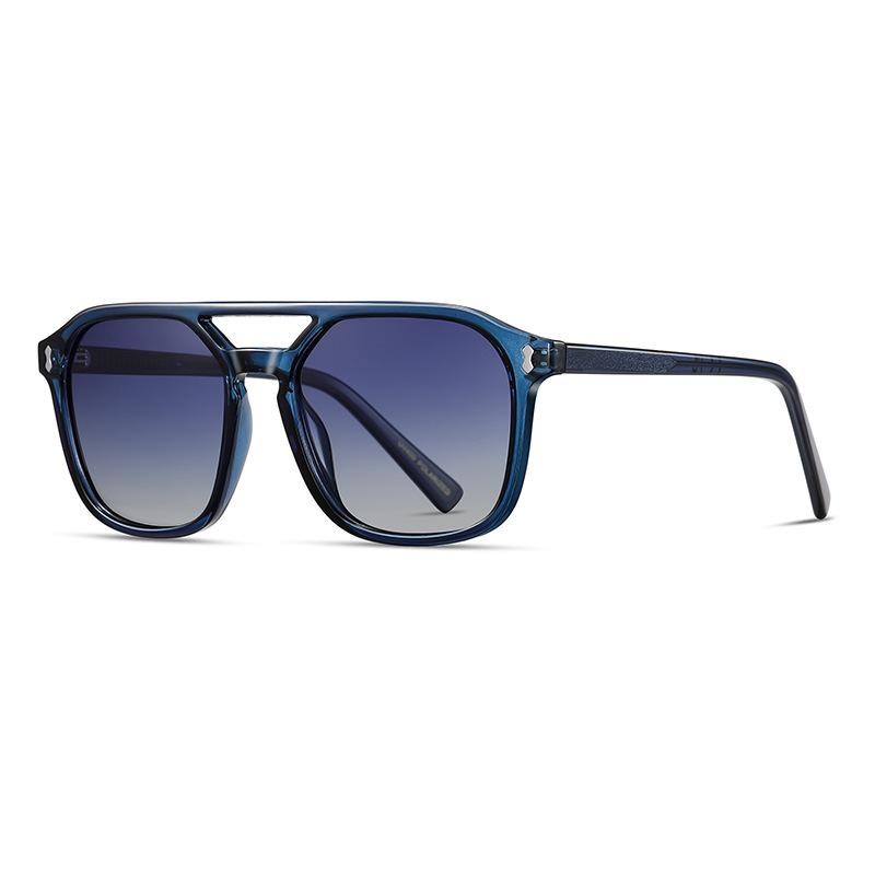 New American toad glasses acetic acid plate polarized sunglasses classic large frame double beam male pilot sunglasses