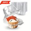 PET Clear Cupcake Containers, Disposable Muffin Boxes, Single Or Double Cupcake Wrappers, Baking Tools, Kitchen Gadgets