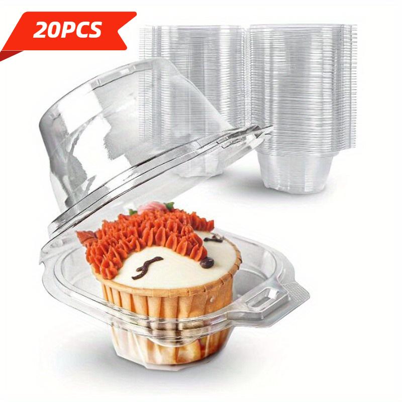 PET Clear Cupcake Containers, Disposable Muffin Boxes, Single Or Double Cupcake Wrappers, Baking Tools, Kitchen Gadgets
