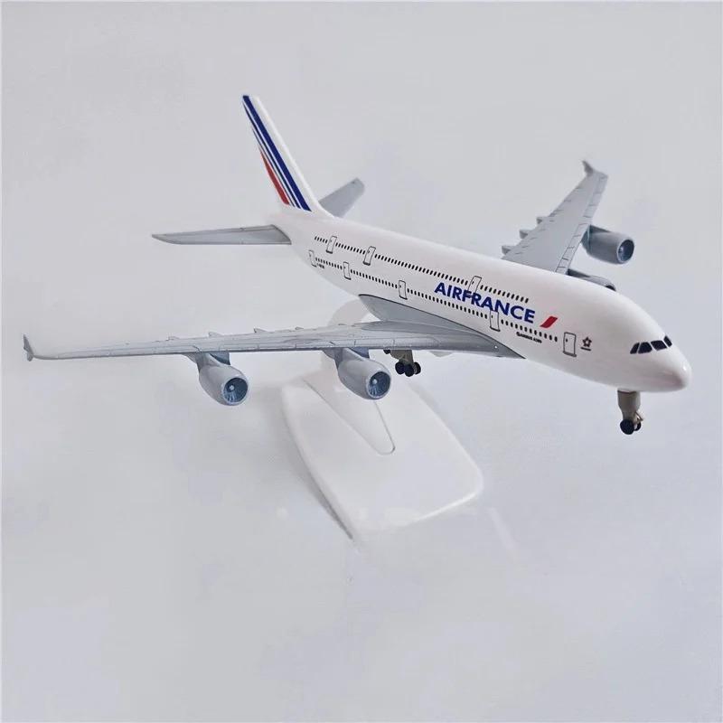 1/400 Model Planes A380 France Airline Alloy Airplane Kids Toys Airbus A380 Collectible Miniature Airplane Display Model