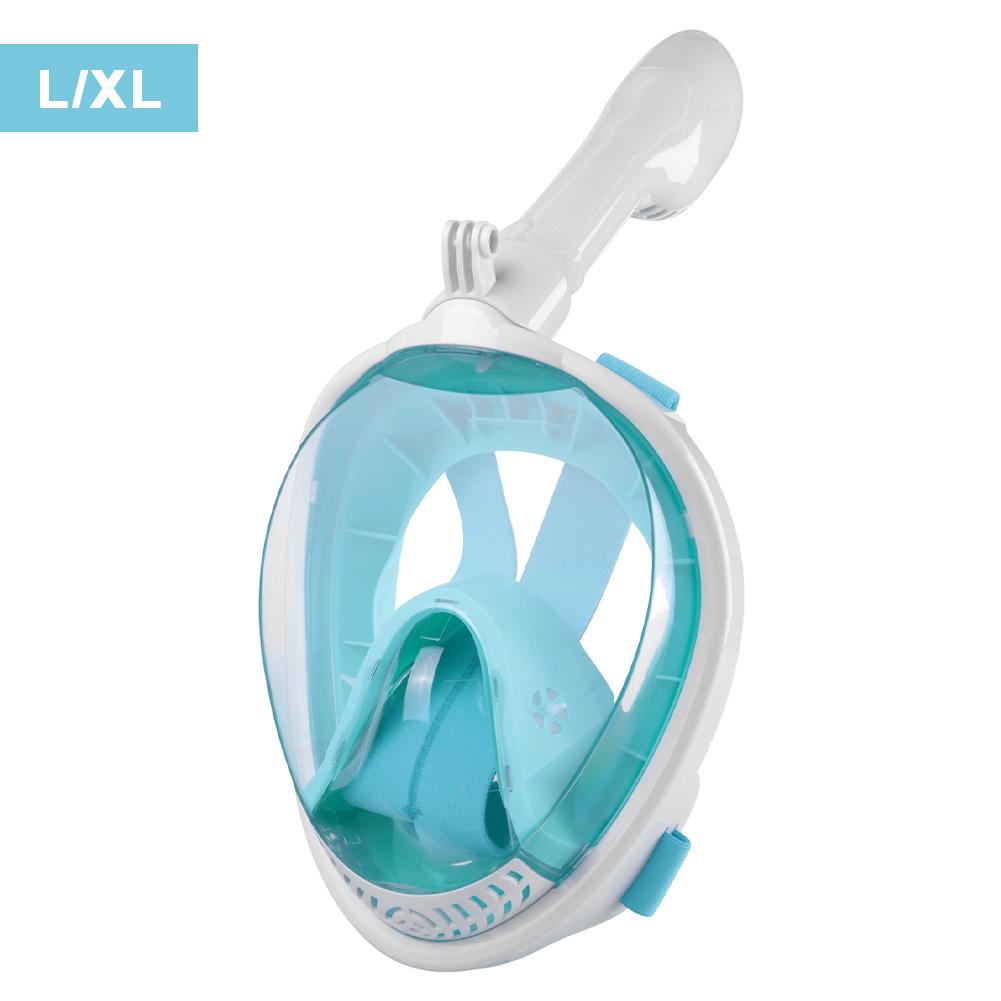 Full Dry Snorkel Mask Silicone Full Face Anti-Fog Panoramic View Diving Mask for Snorkeling Gear-M4